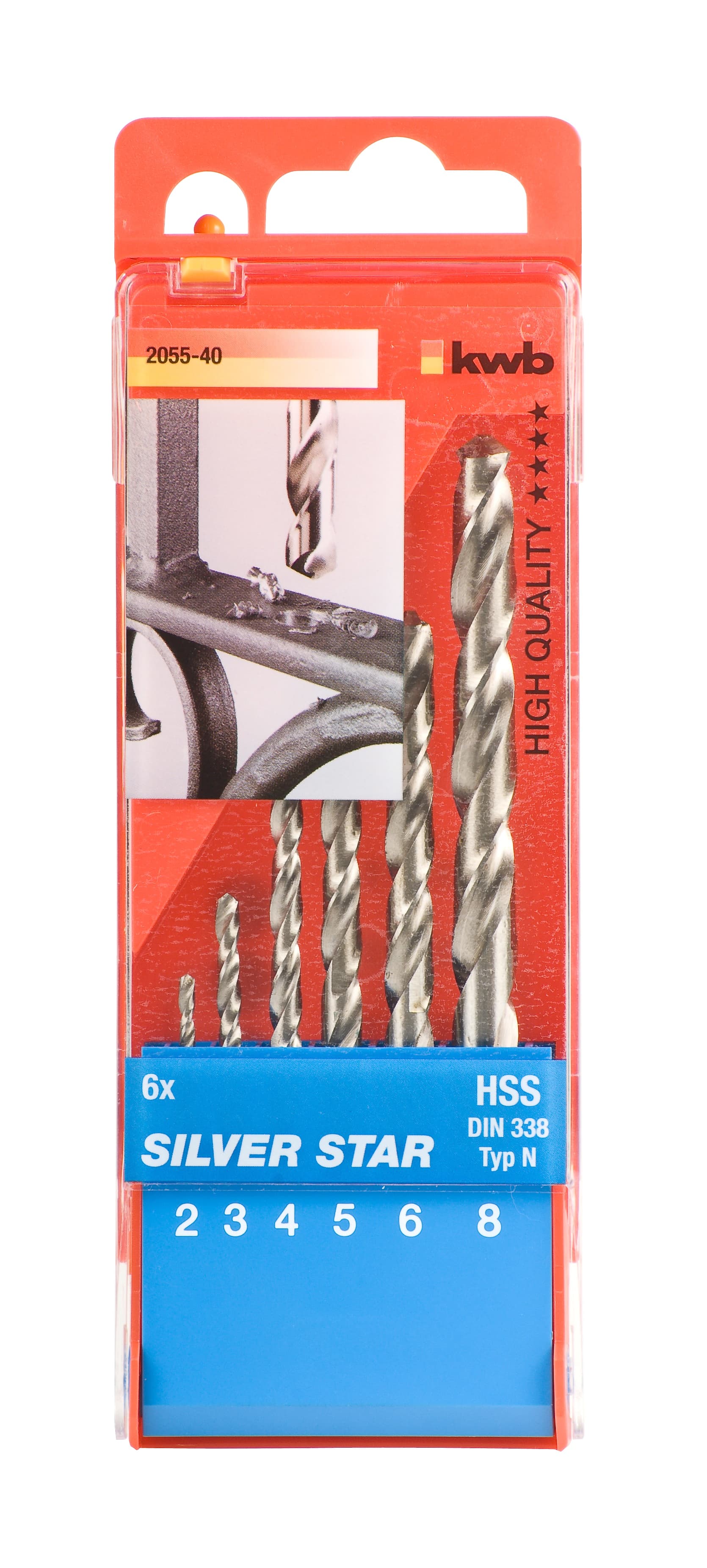  KWB 49205540 Silverstar set burgija za metal 2-8 6/1 | DIN 338,  brušene