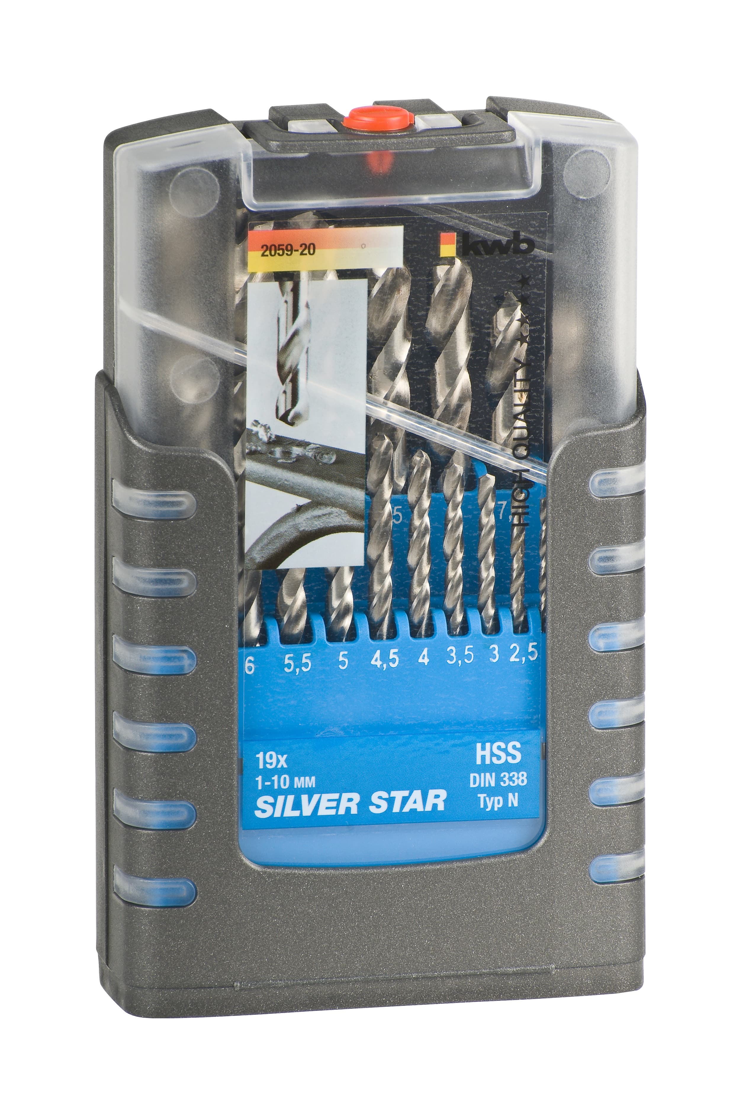  KWB 49205920 Silverstar set burgija za metal 1-10 19/1 | DIN 338, brušene