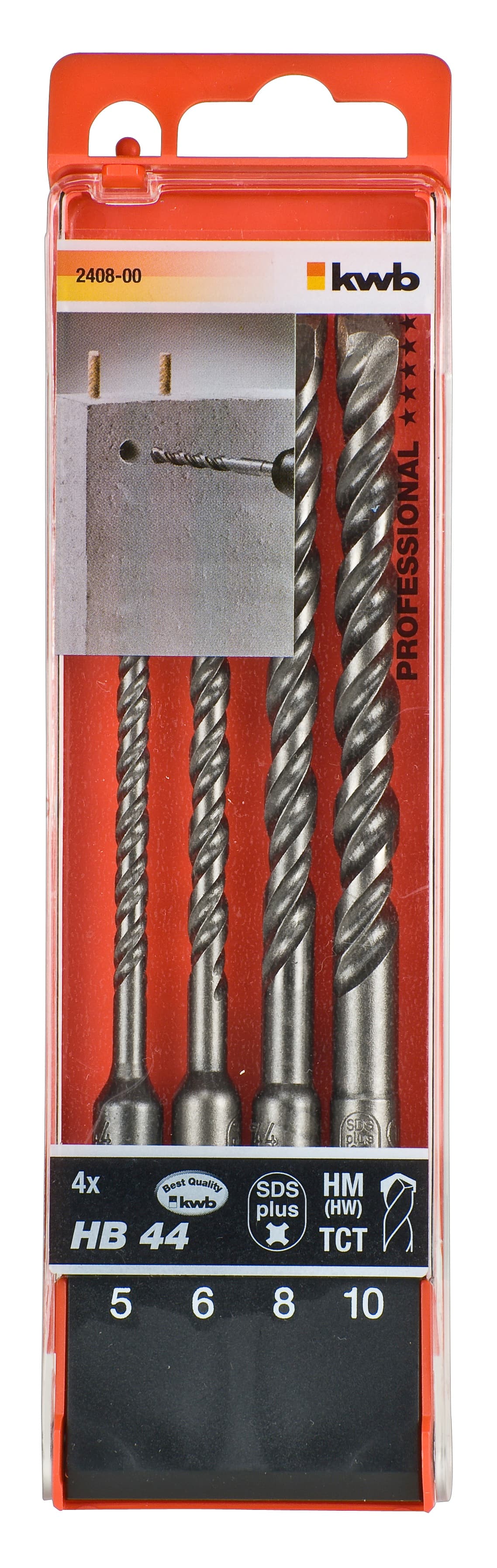  KWB 49240800 Profi HB44 SDS plus set burgija 4/1 | 100/160 5/6/8/10, za beton