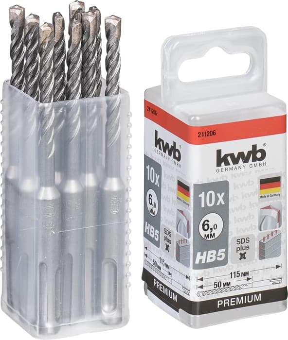  KWB 49241206 10 burgija SDS-Plus 6 x 115 HB5 za beton