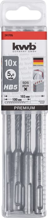  KWB 49241705 10 SDS-Plus burgija 5,0 x 160 HB44 za beton - slika 4