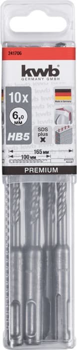  KWB 49241706 10 SDS-Plus burgija 6,0 x 165 HB44 za beton - slika 4