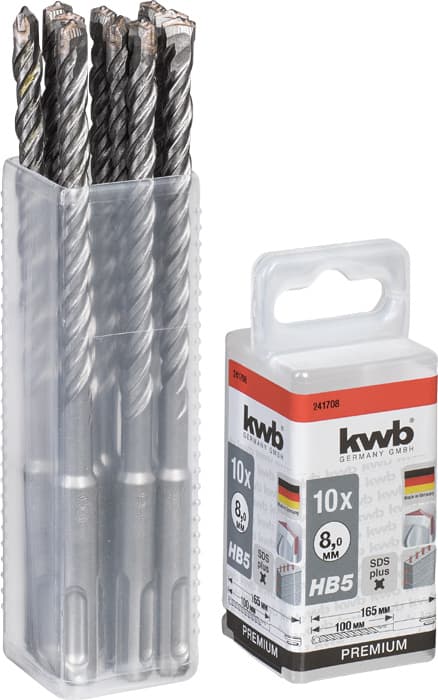  KWB 49241708 10 burgija SDS-Plus 8 x 165 HB5 za beton