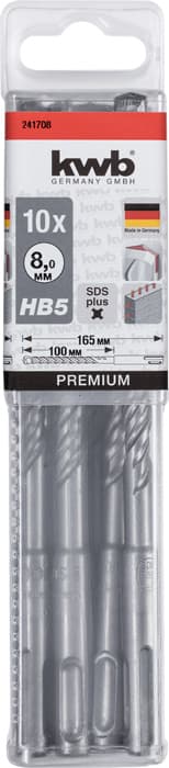  KWB 49241708 10 burgija SDS-Plus 8 x 165 HB5 za beton - slika 4