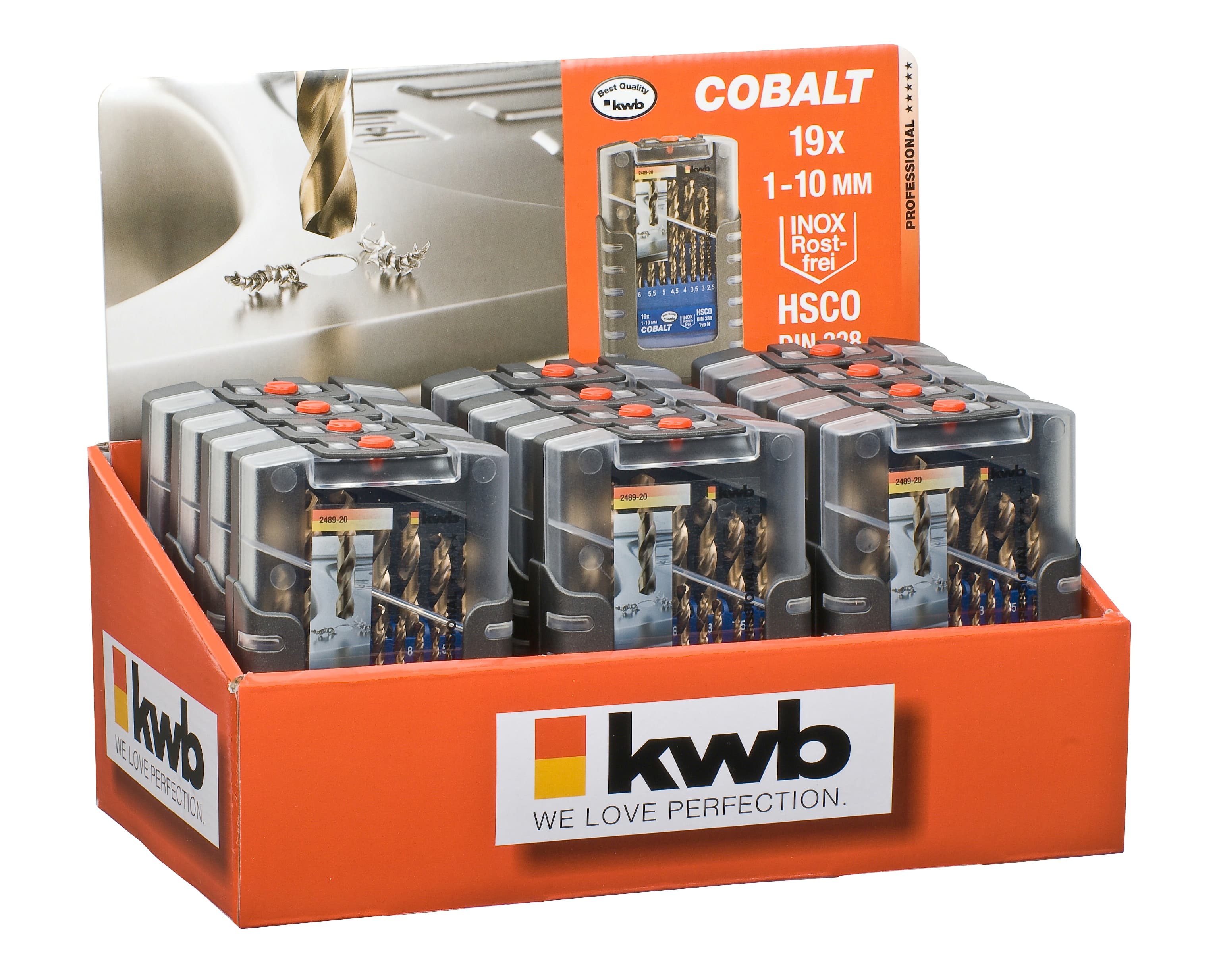 KWB 49248920 HSS Cobalt set burgija 1-10 19/1 | za metal, korak 0.5, DIN 338 - slika 2