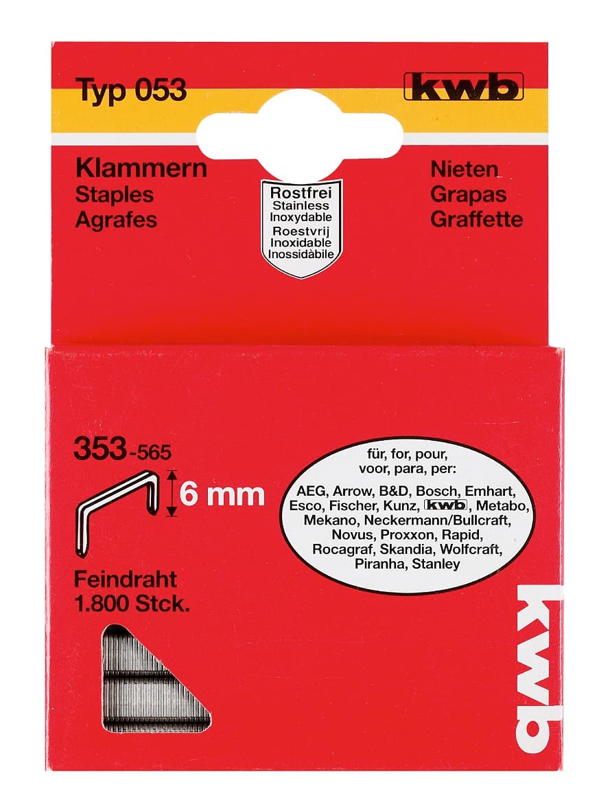  KWB 49353645 Inox Municija za heftalicu 1000/1, Tip053/C14 mm - slika 2