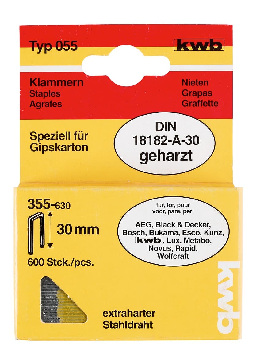  KWB 49355632 municija za heftalicu čelik, 055-C32 mm, CD, 600 komada