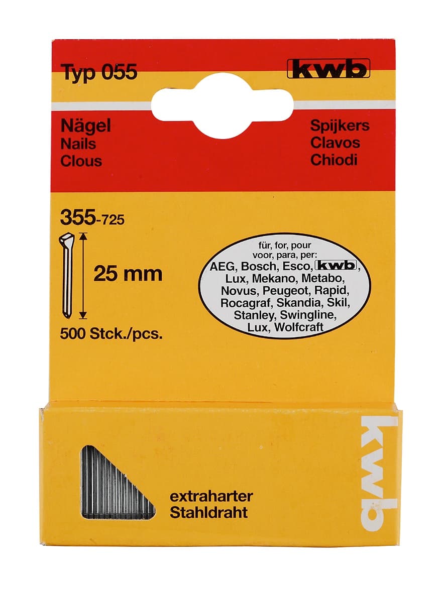  KWB 49355716 Klinovi za heftalicu 16 750/1, Tip055/355,čelik, glava Ø2mm - slika 2
