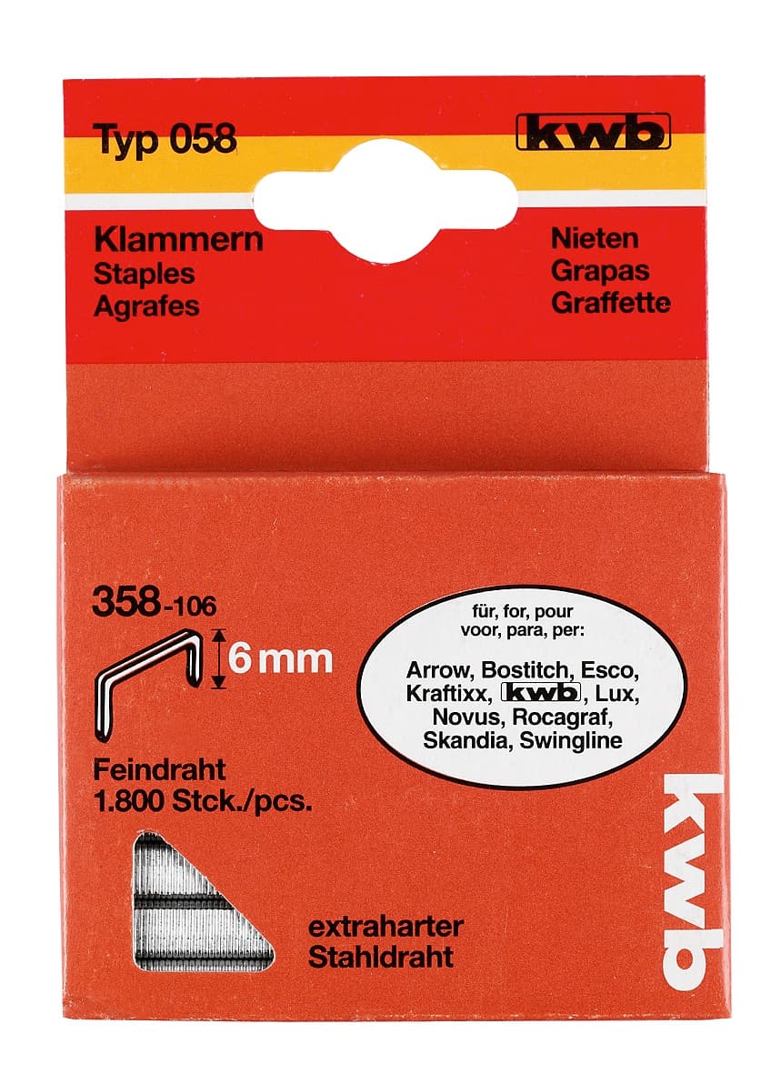  KWB 49358108 Municija za heftalicu 8/13 1400/1, Tip058/358, čelik - slika 2