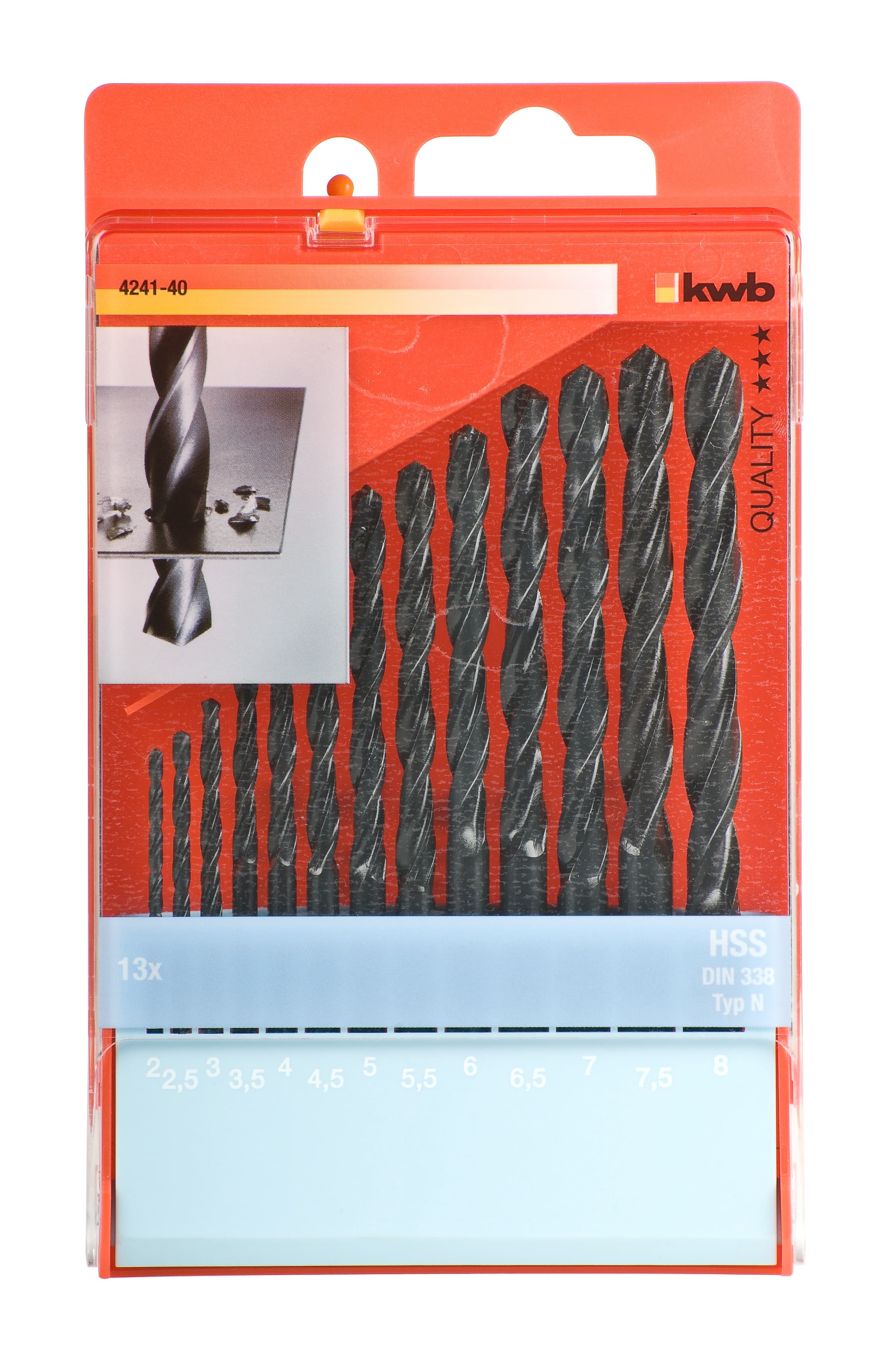  KWB 49424140 HSS set burgija za metal, 2-8mm, 13 kom