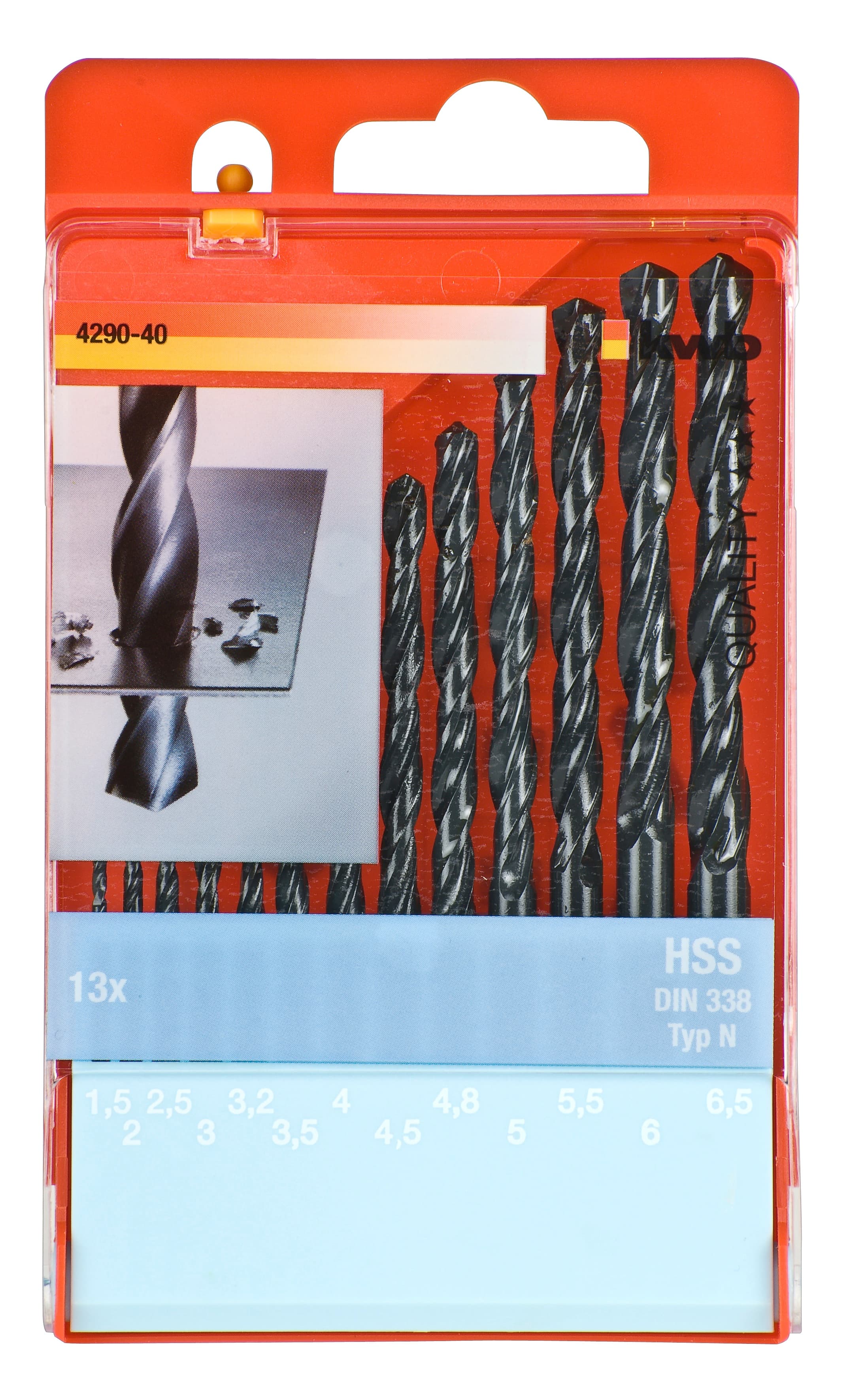  KWB 49429040 HSS-R set burgija 1,5-6,5 mm, 13 delova