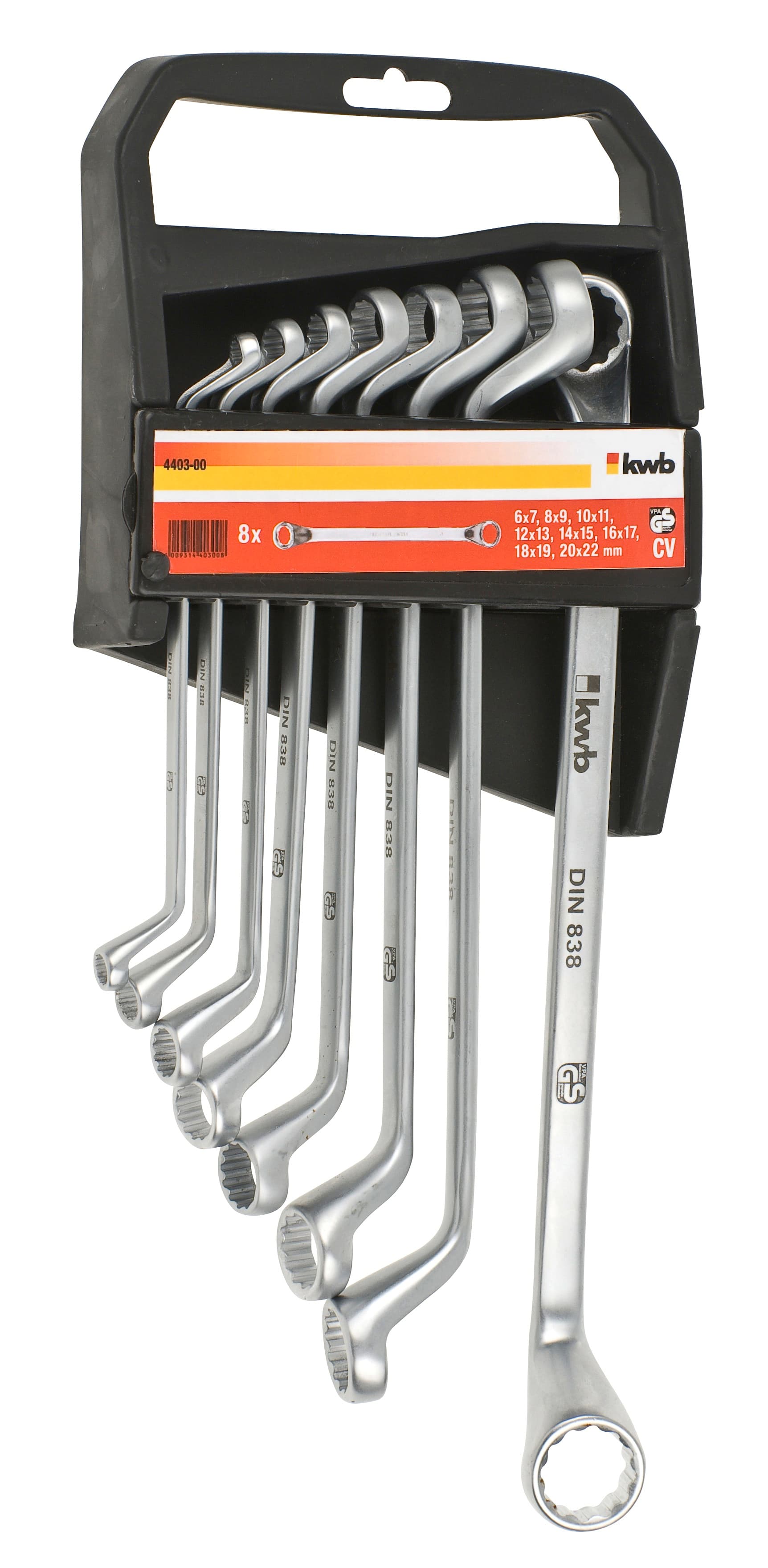  KWB 49440300 Set krivo-okastih ključeva 6-22, 8/1 | CrV, DIN 838 - slika 2