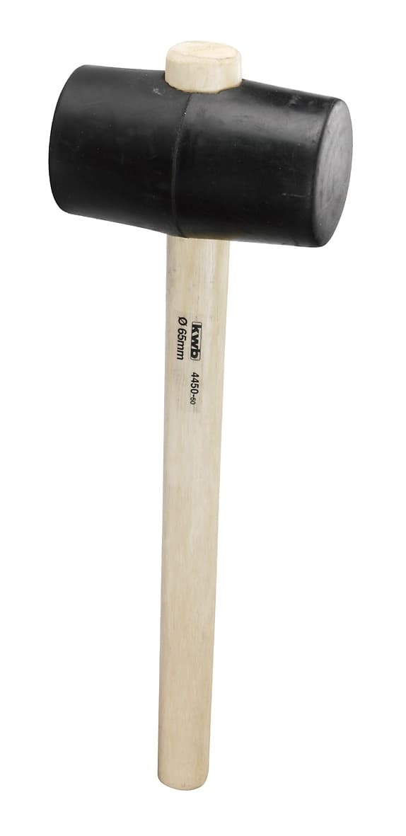  KWB 49445060 Gumeni čekić 64mm, crni | DIN 5121, sa drvenom drškom