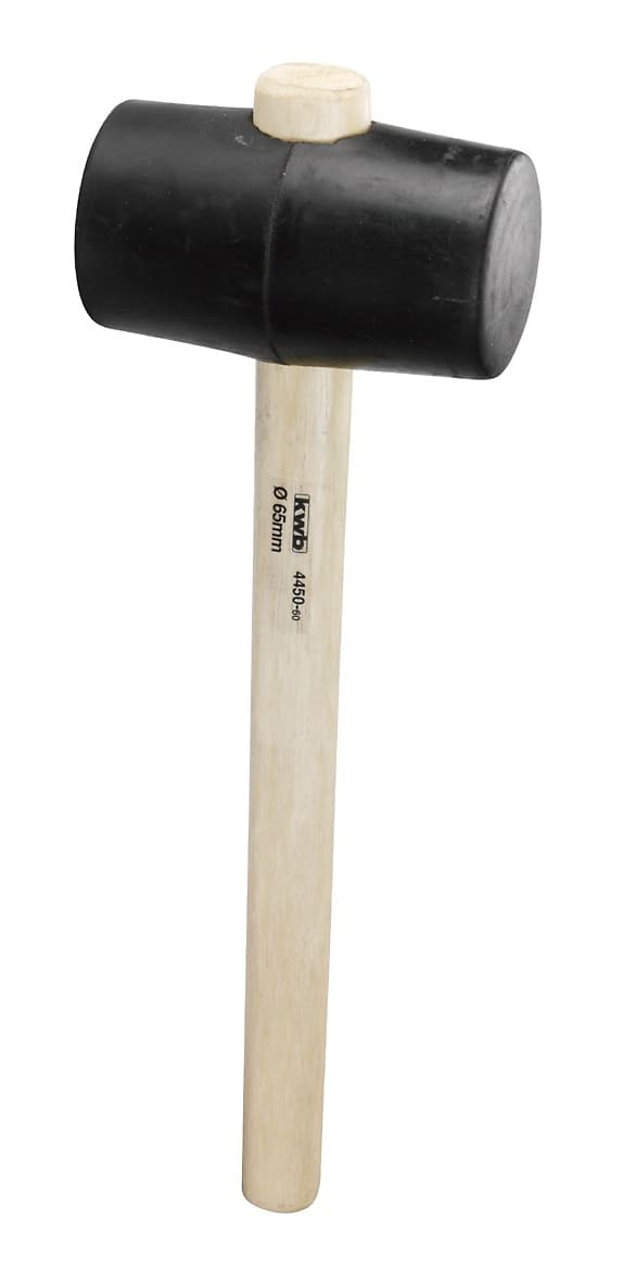  KWB 49445095 Gumeni čekić 74mm, crni | DIN 5121, sa drvenom drškom