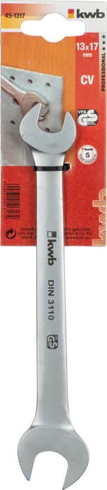  KWB 49451317 Viljuškasti ključ 13x17 | CrV, DIN 3110