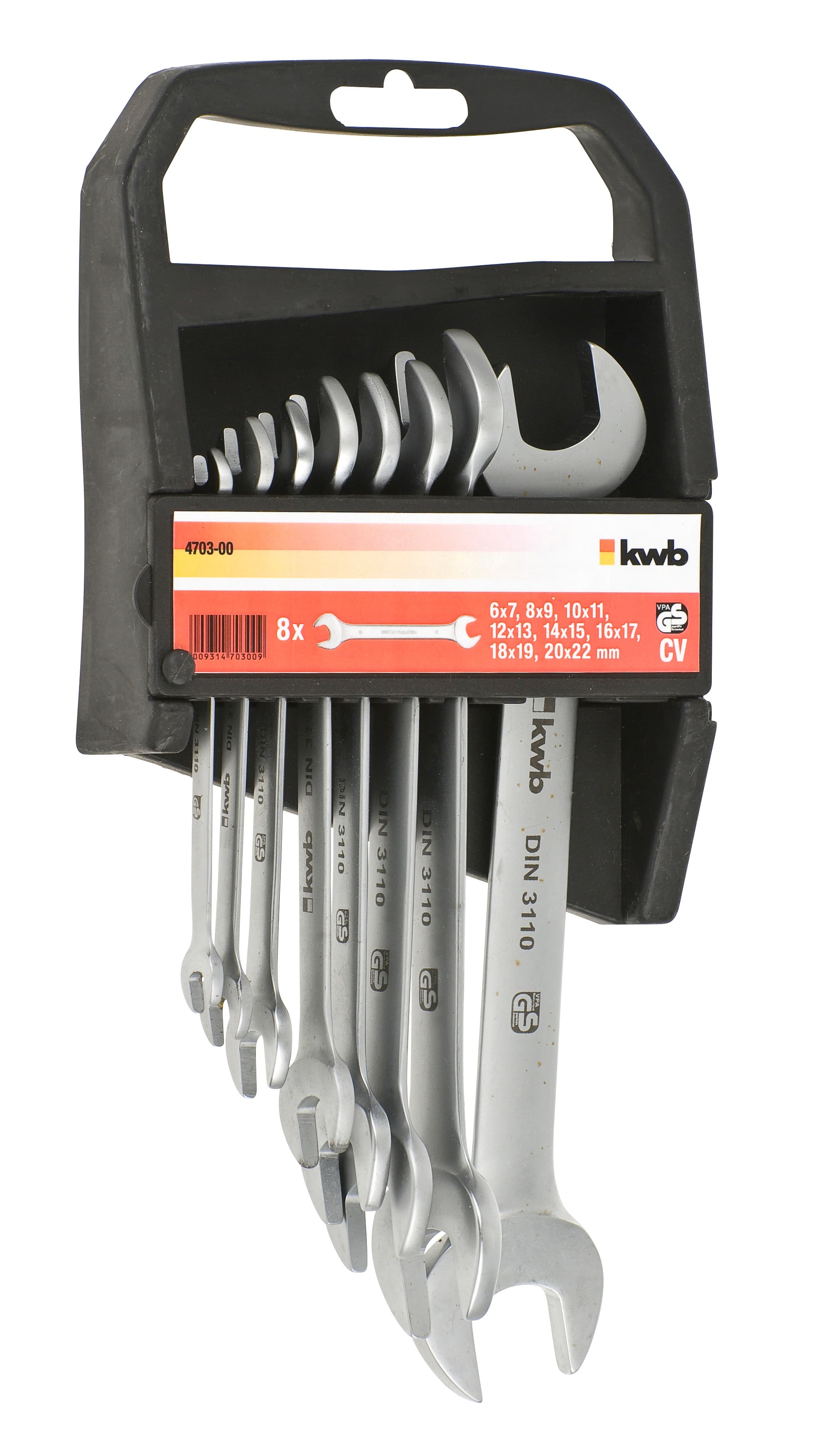  KWB 49470300 Set viljuškastih ključeva 6-22, 8/1 | CrV, DIN 3110 - slika 2