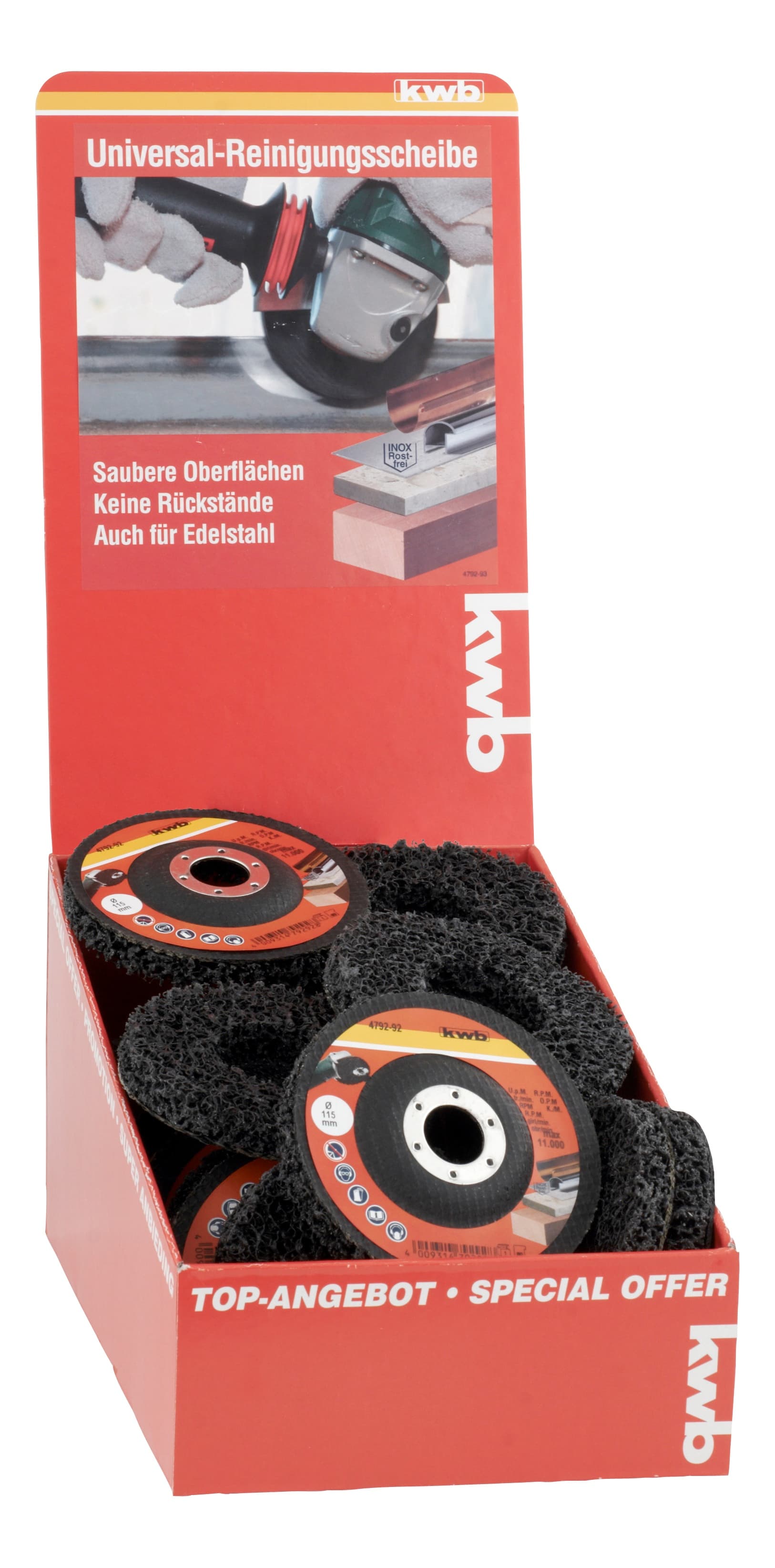  KWB 49479292 univerzalni disk za čišćenje 115 mm, 18 komada