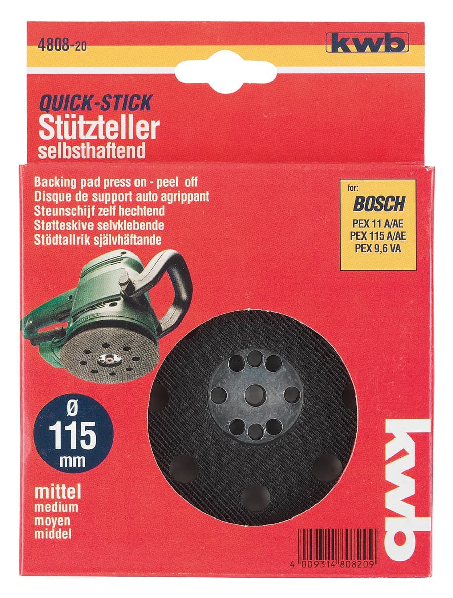  KWB 49480920 Quick-Stick držač brusnog papira 125mm, standardni sa ekstrakcijom prašine - slika 2