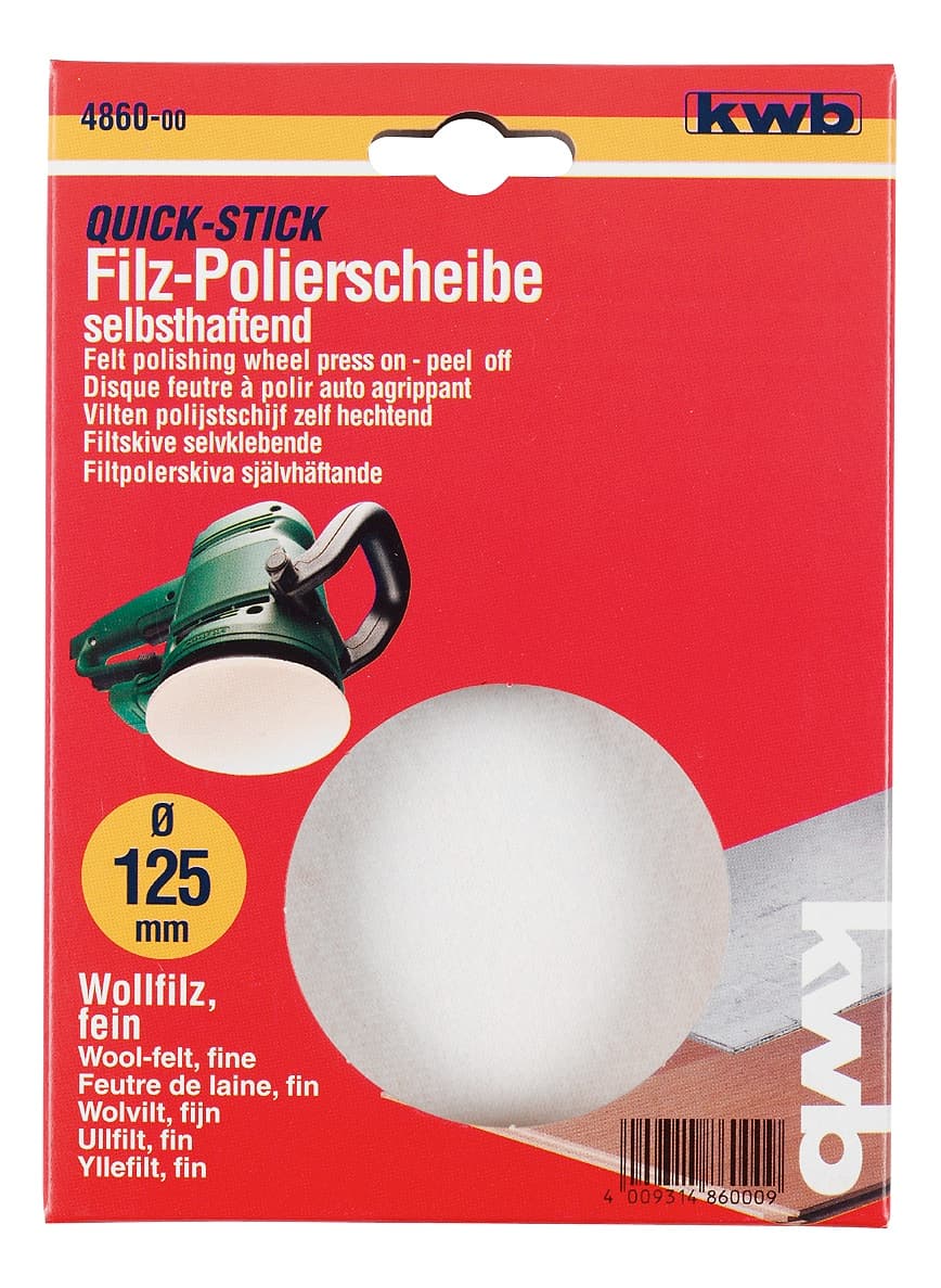  KWB 49486000 Quick-Stick filc za poliranje, 115-125mm - slika 2