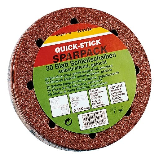  KWB 49492070 Quick-Stick set brusnih papira 150 GR60-180, 25/1 | drvo-metal, alu-oksid