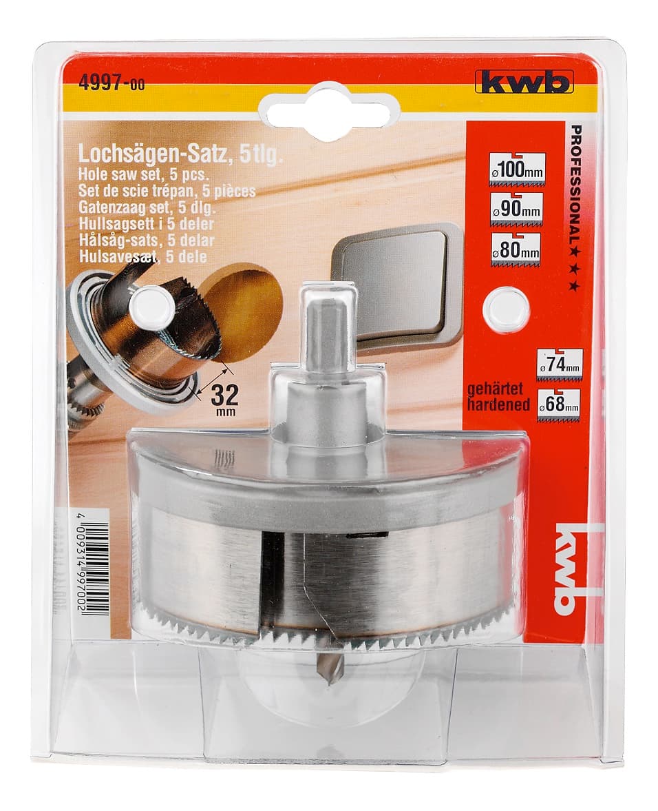  KWB 49499700 Set krunastih testera sa nosačem 68-100 5/1, 32, drvo/metal(nonFe)/plastika - slika 2