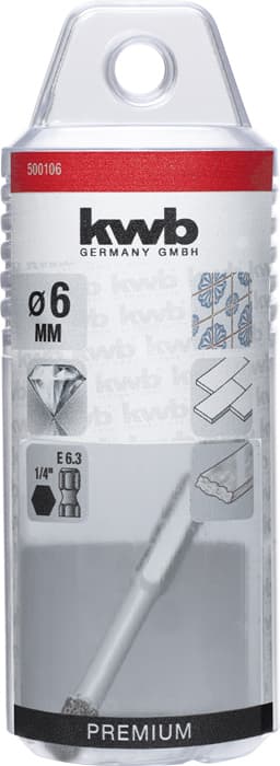  KWB 49500106 dijamantska kruna za keramiku T25 6 mm - slika 5