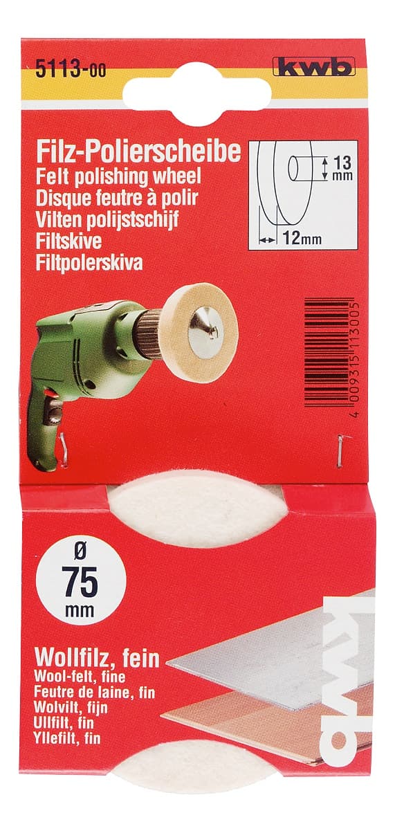  KWB 49511300 filc za poliranje 75 mm - slika 2