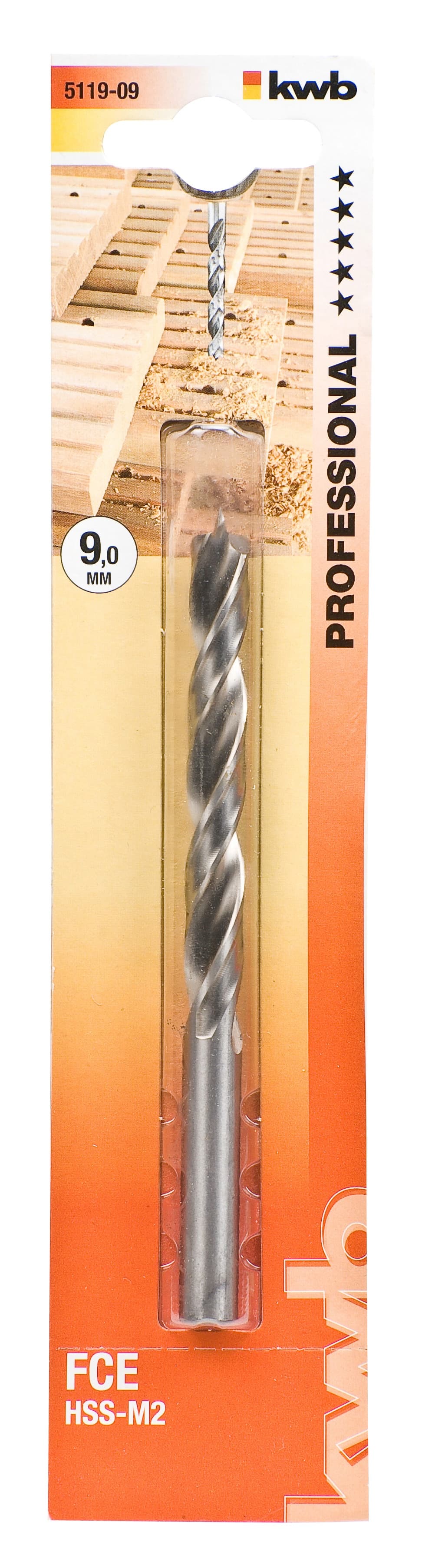  KWB 49511909 HSS-M2 burgija za tvrdo drvo 9, FCE, Energy Saving