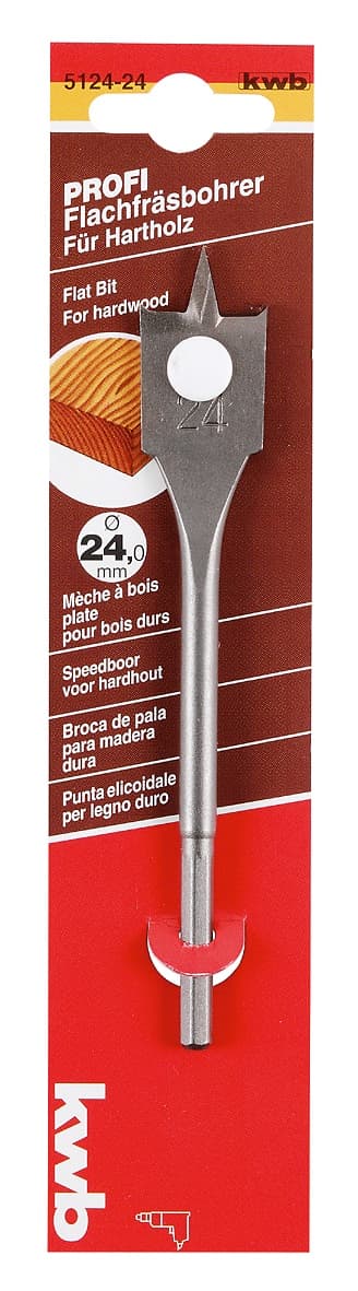  KWB 49512412 Pljosnata burgija za drvo 12 mm | 1/4" šestougaoni prihvat ISO 1173, E 6.2 - slika 2