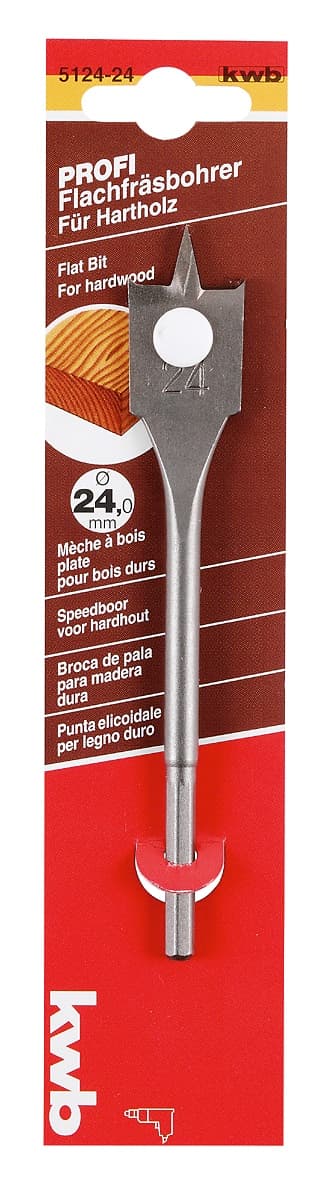  KWB 49512422 Pljosnata burgija za drvo 22 mm | 1/4" šestougaoni prihvat ISO 1173, E 6.3 - slika 2