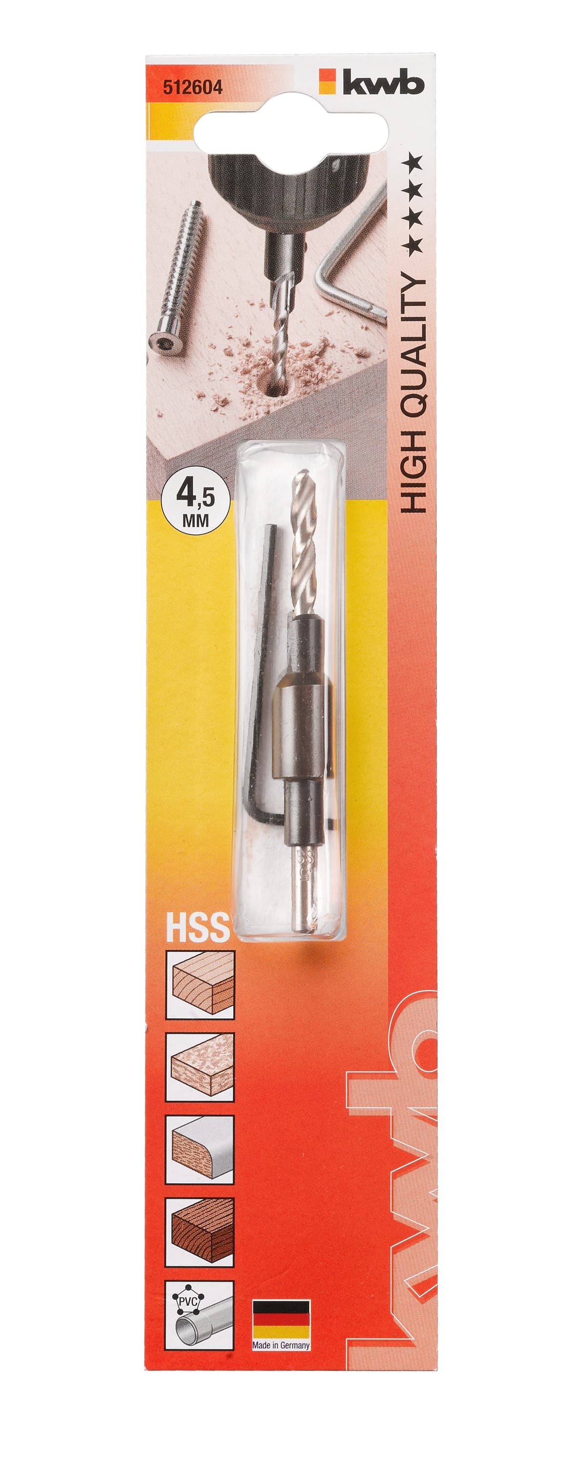  KWB 49512604 burgija sa upuštačem 4,5 mm - slika 2