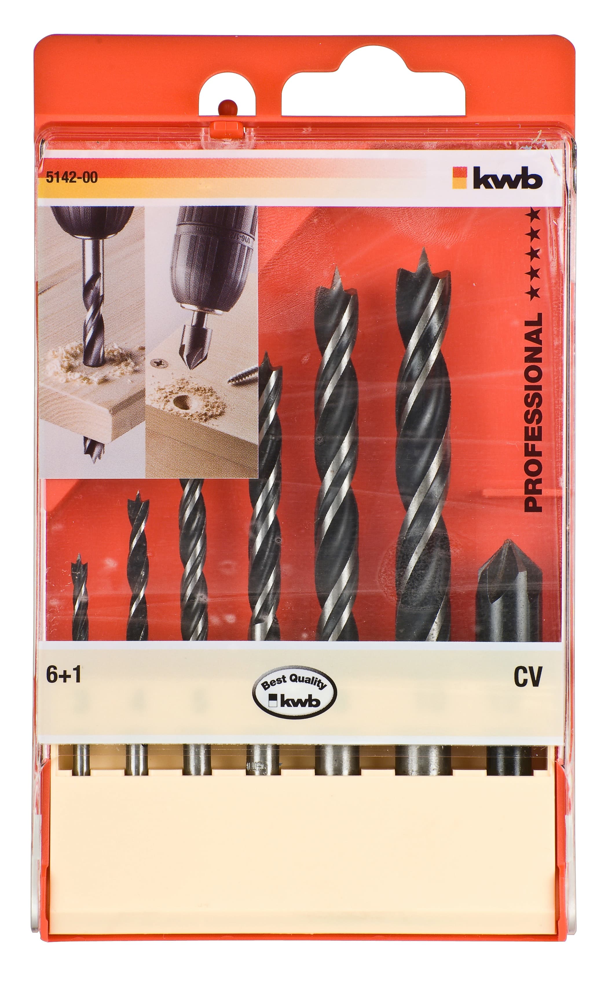  KWB 49514200 CrV set burgija za drvo 3-10 7/1 | 3/4/5/6/8/10/upuštač 90