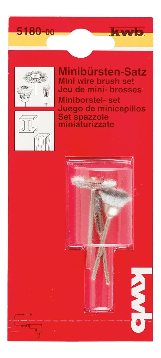  KWB 49518000 mini žičane četke, 3 komada