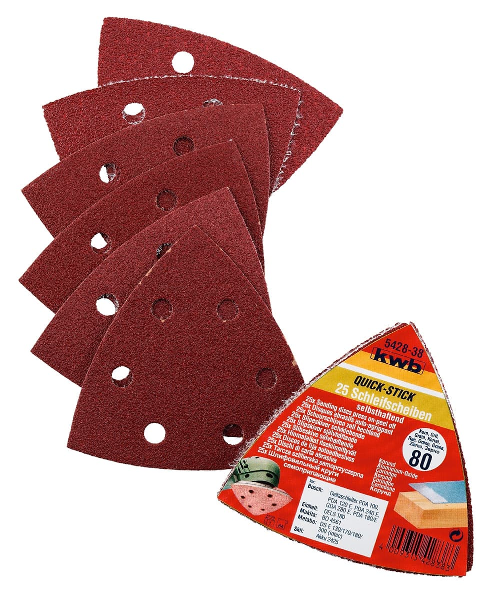  KWB 49542838 Quick-Stick delta brusni papir na čičak GR. 80