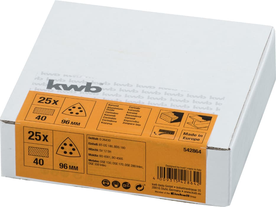  KWB 49542864 Quick-Stick delta brusni papir, 93 mm, GR. 40 - slika 5