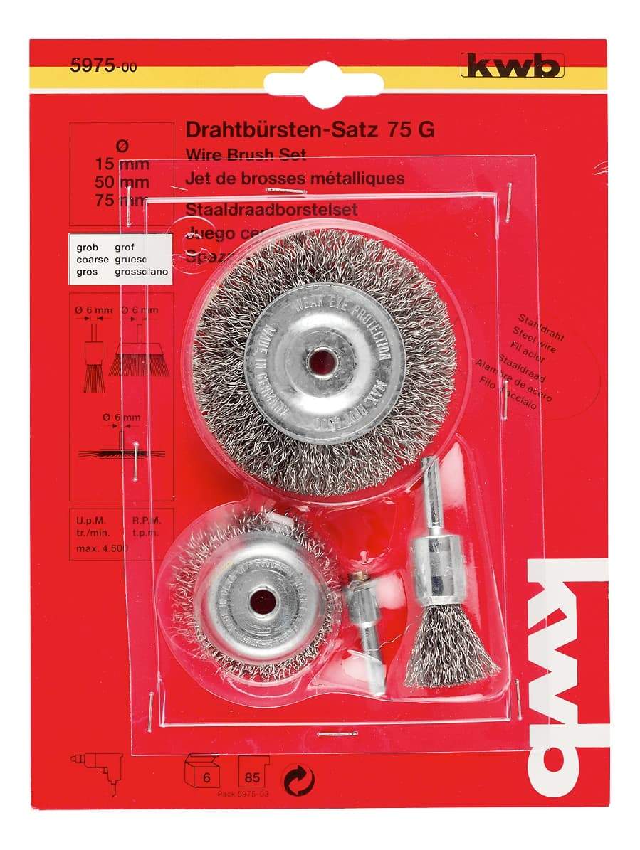  KWB 49597500 set šžičanih četki za bušilicu, 4 delova