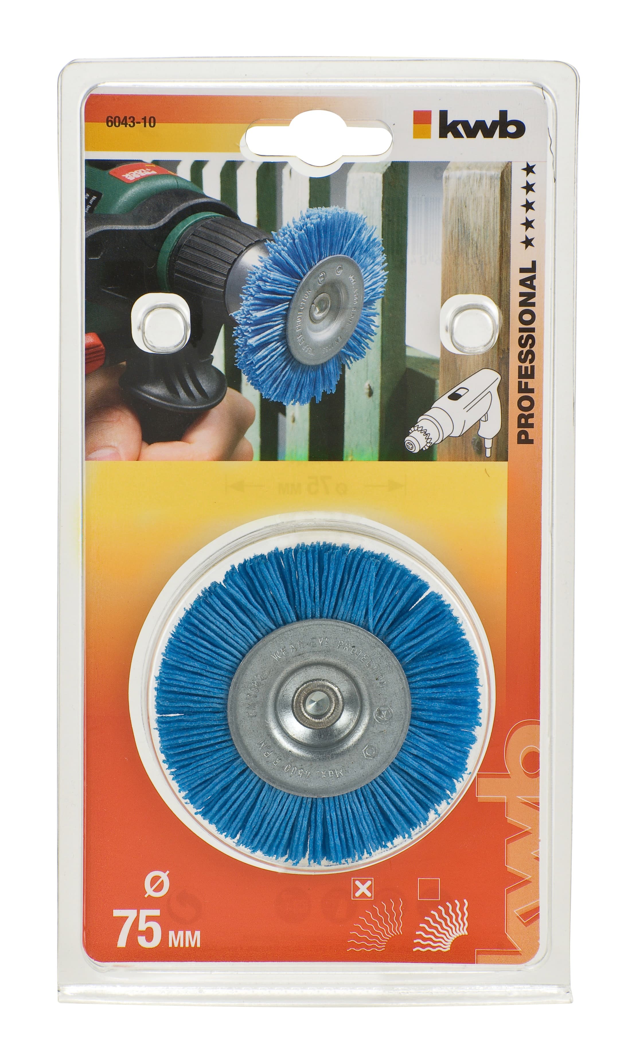  KWB 49604310 kružna žičana četka 75 mm, za bušilicu, najlon, fina - slika 2