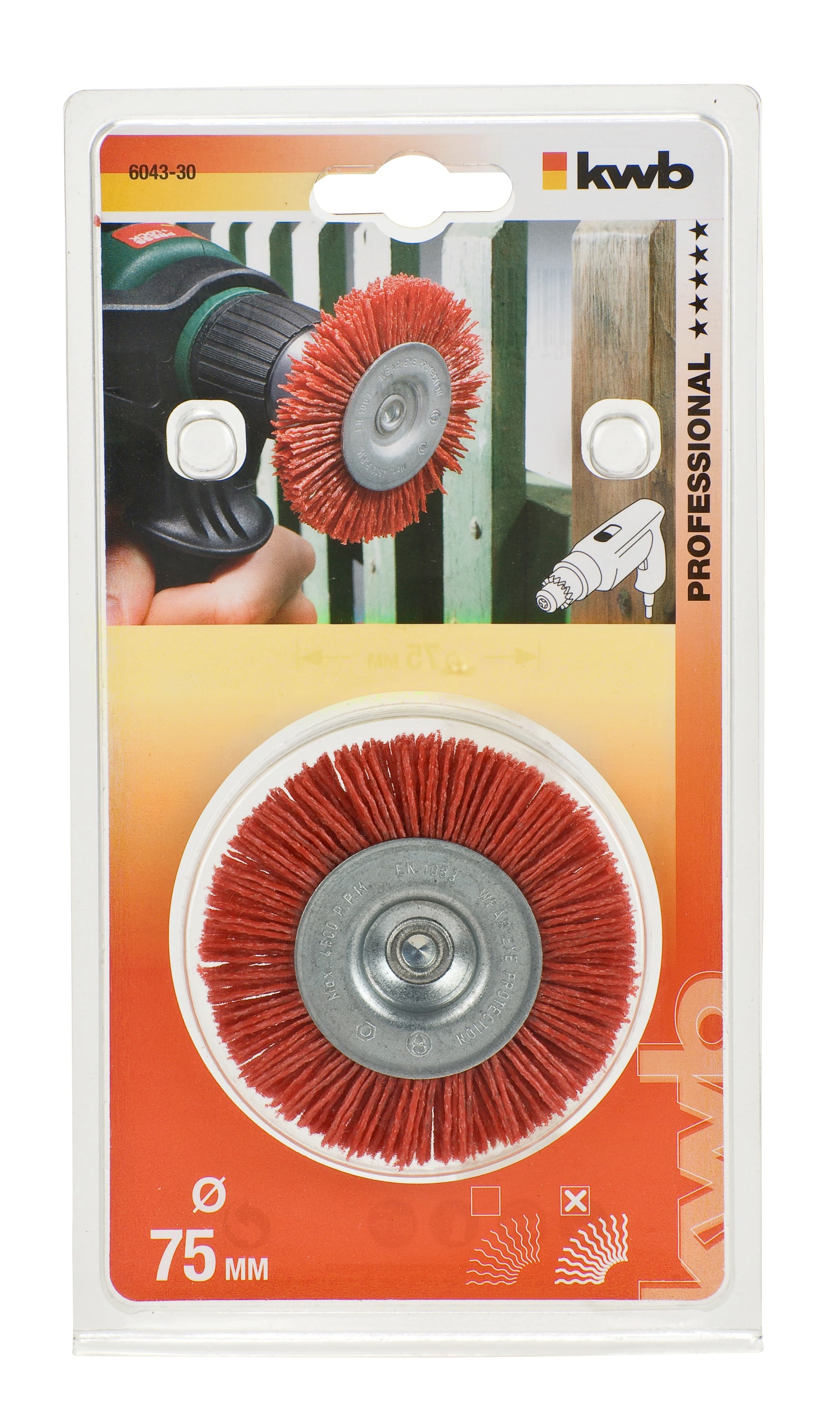  KWB 49604330 Čeona četka za bušilicu fi 75 mm, plastika, SB - slika 2