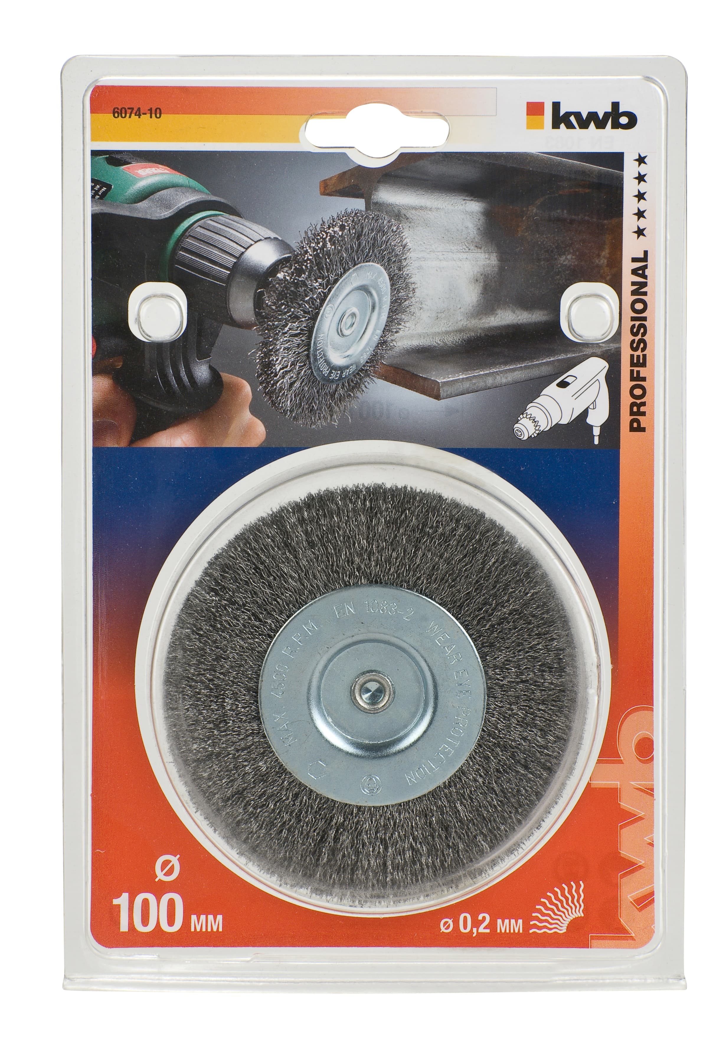  KWB 49607410 kružna žičana četka 100 mm, za bušilicu, fina - slika 2