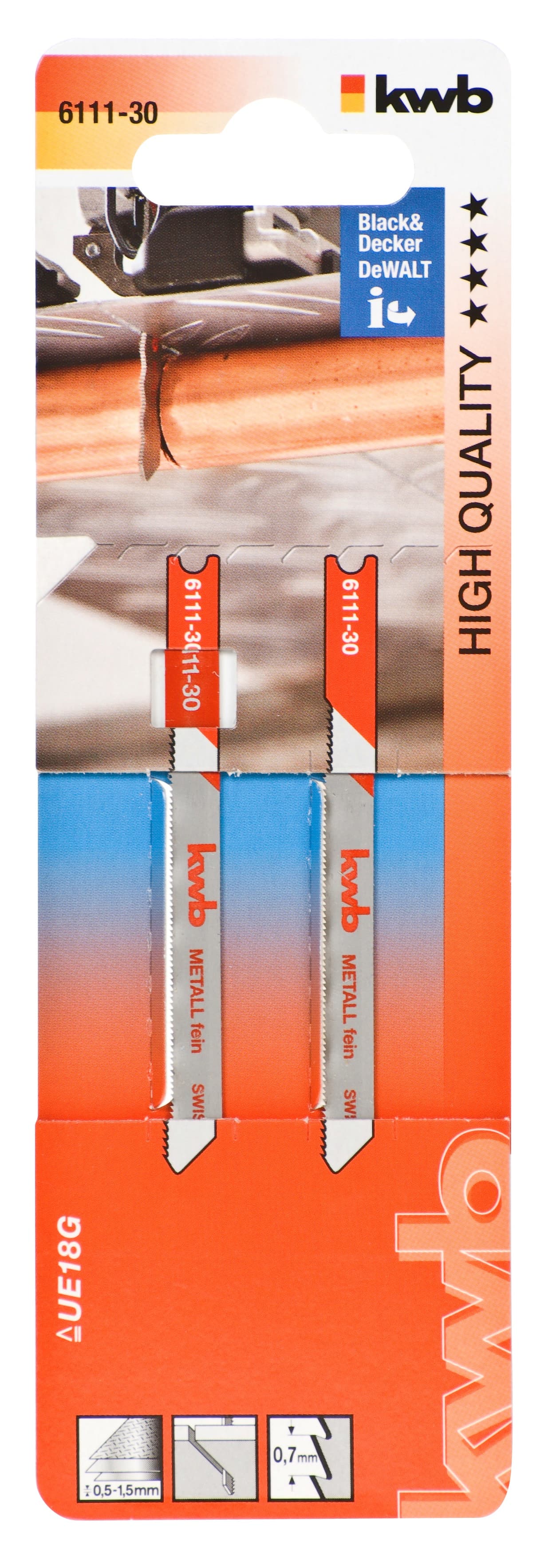  KWB 49611130 list za ubodnu testeru za metal 70 mm, fini - slika 2
