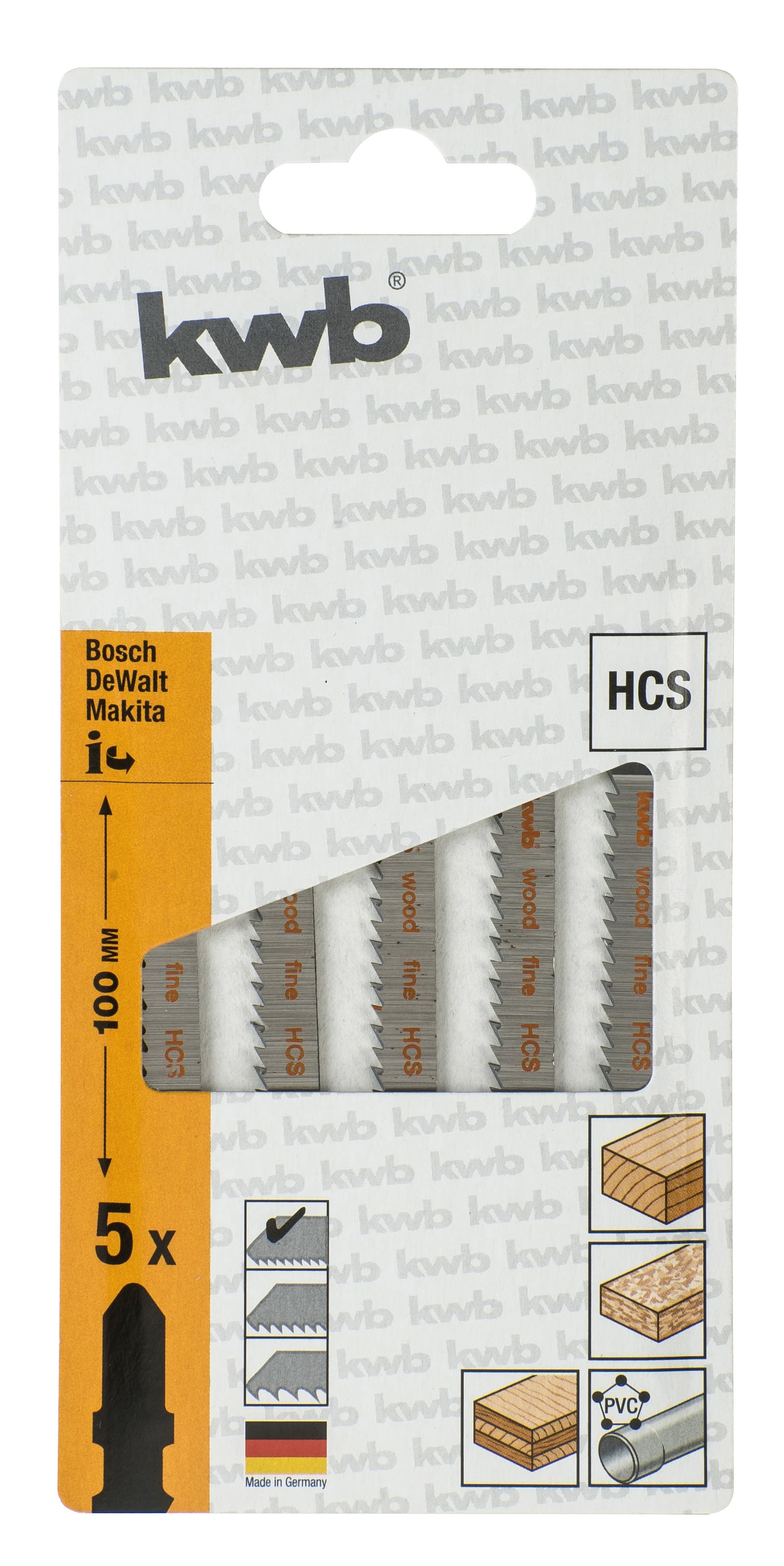  KWB 49620128 list za ubodnu testeru za drvo 100 mm, 5/1, fini