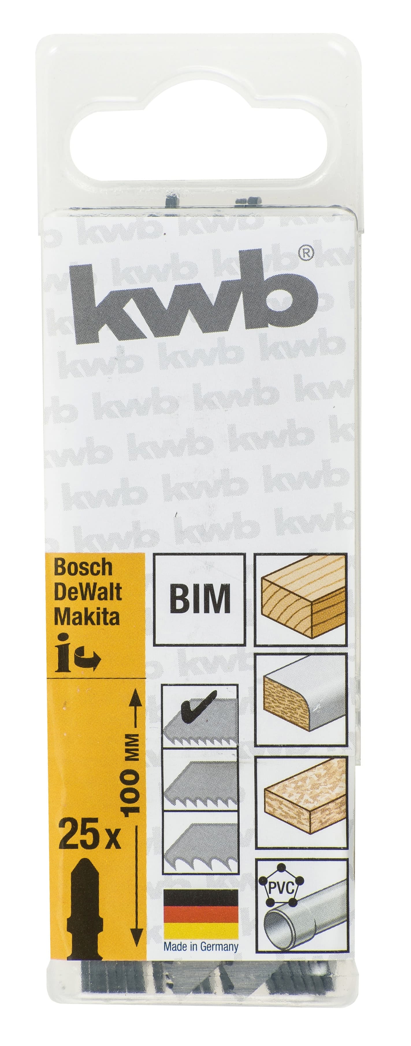  KWB 49620165 list za ubodnu testeru za drvo 100 mm, fini, 25/1