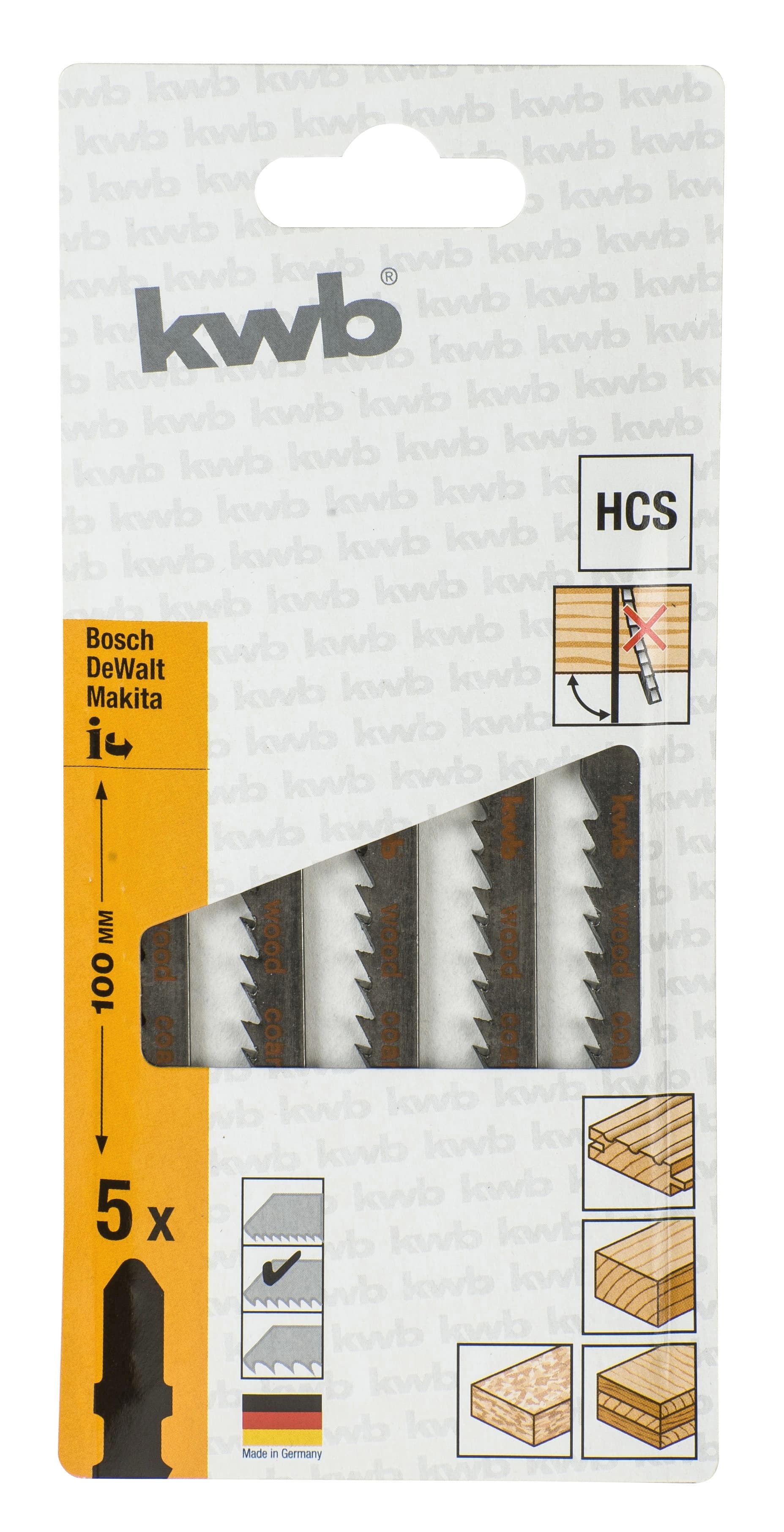  KWB 49620428 list za ubodnu testeru za drvo 100 mm, grubi, 5/1