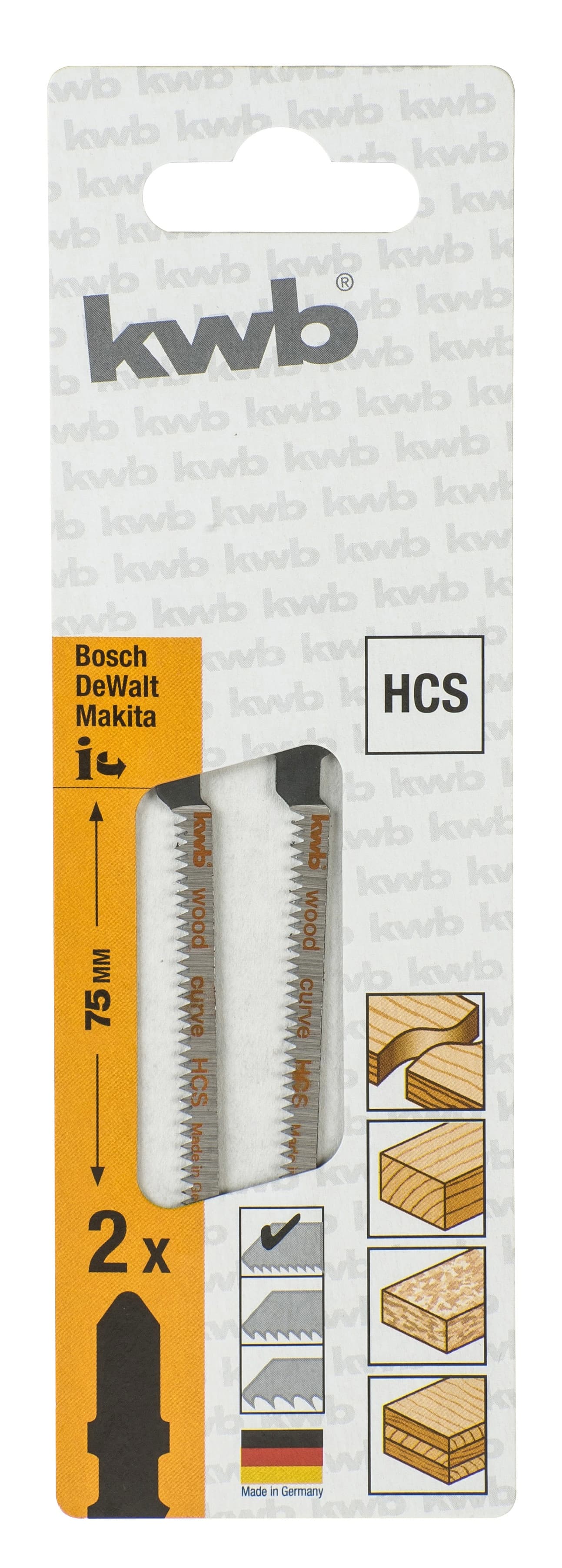  KWB 49620623 list za ubodnu testeru za drvo 77 mm, 2/1, za krive rezove