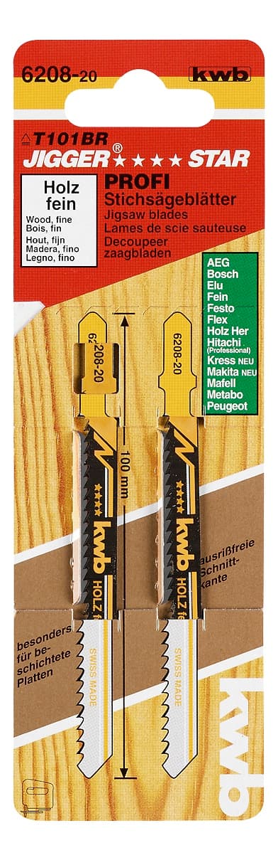  KWB 49620820 List za ubodnu testeru 100 2/1, drvo/plastika, fini, kontrarez - slika 2