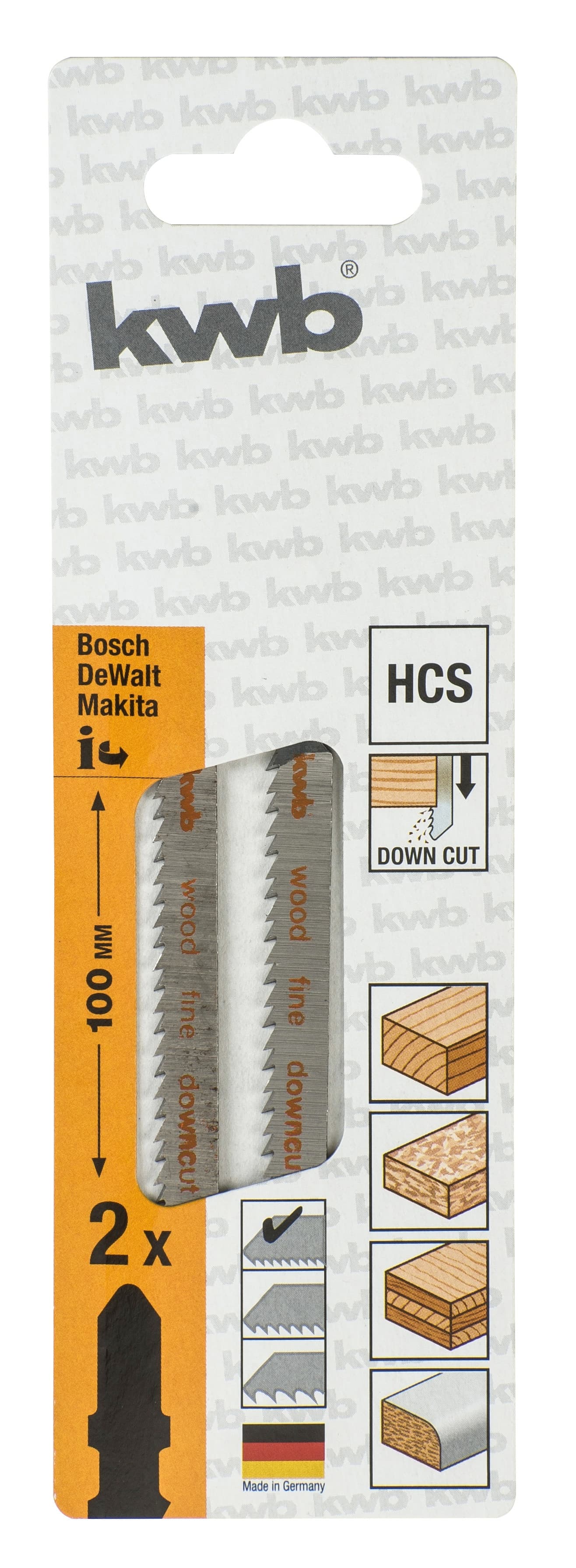  KWB 49620823 list za ubodnu testeru za drvo 100 mm, 2/1, fini