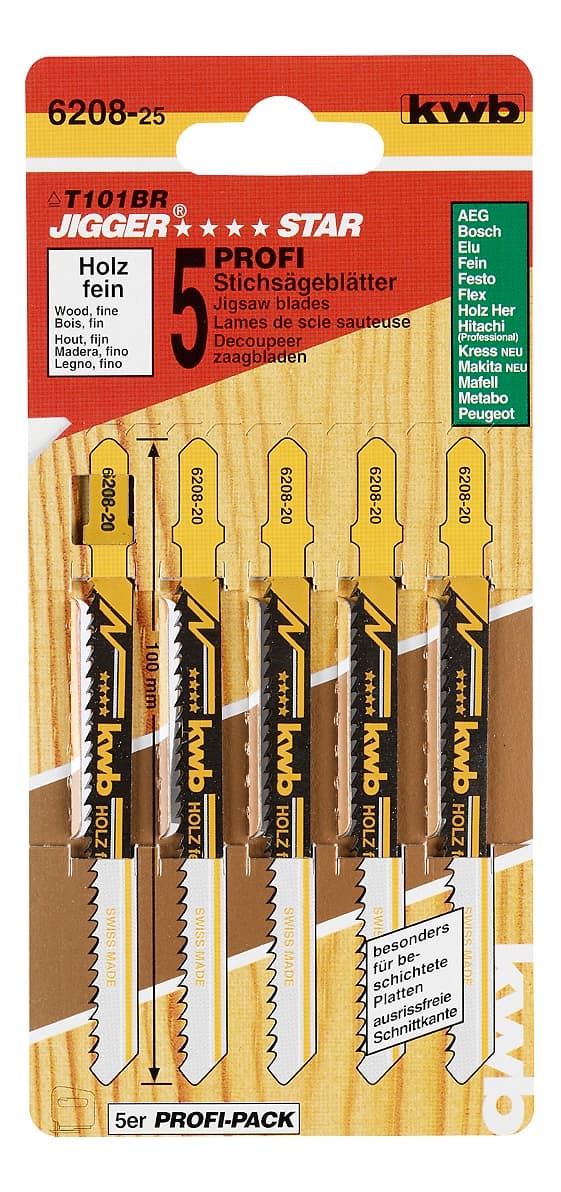  KWB 49620825 List za ubodnu testeru 100 5/1, drvo/plastika, fini, kontrarez