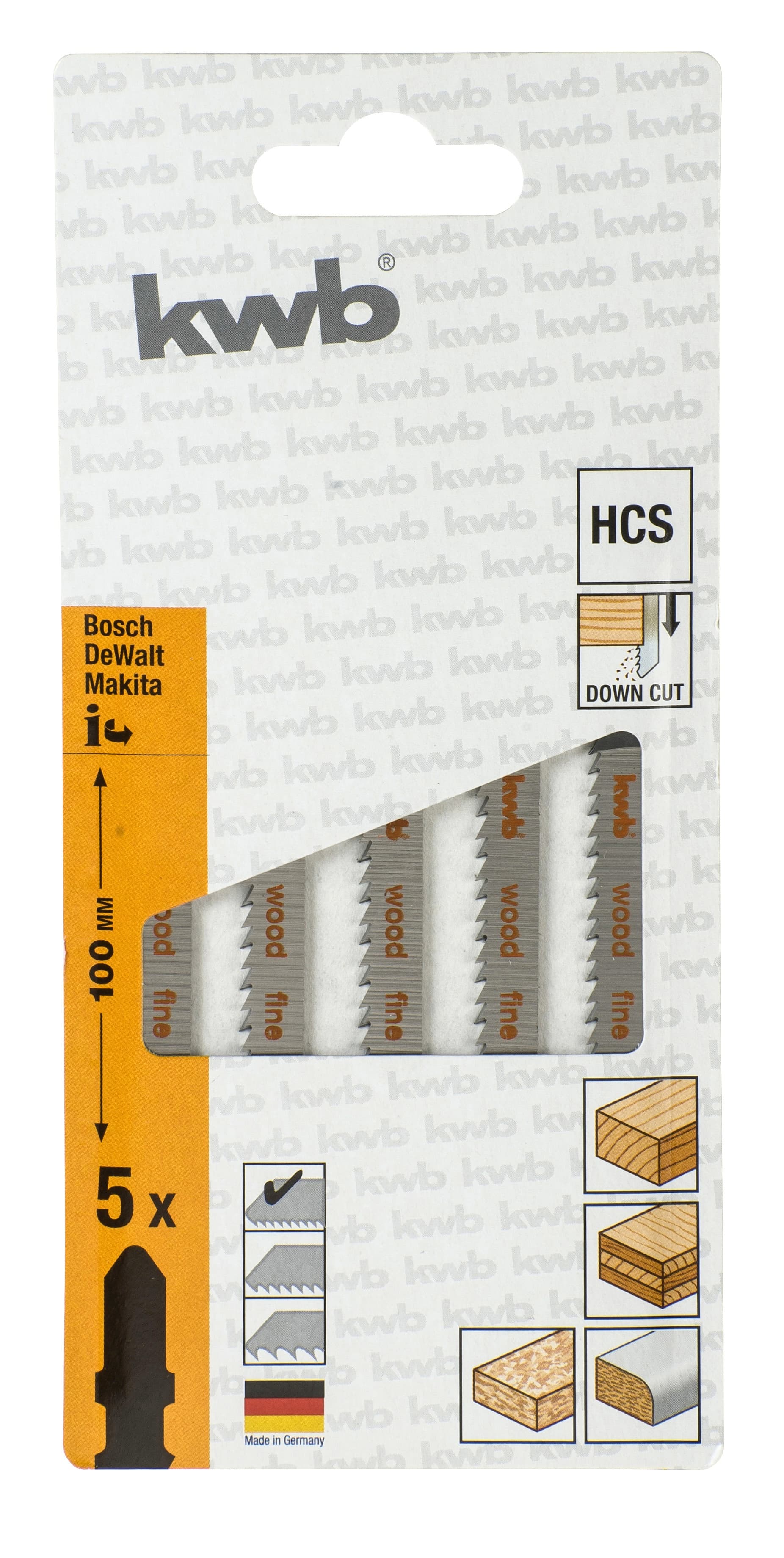  KWB 49620828 list za ubodnu testeru za drvo 100 mm, 5/1