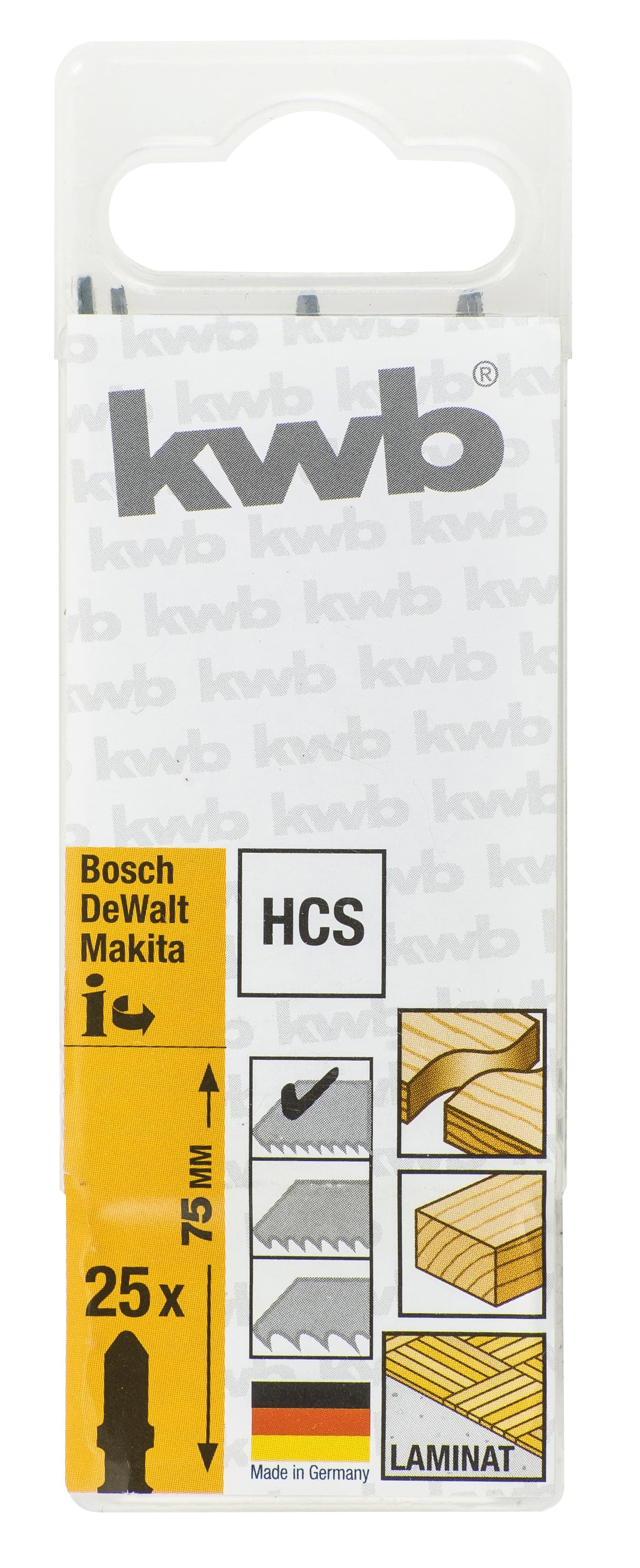  KWB 49620965 lsit za ubodnu testeru za drvo 77 mm, 25/1, za krive rezove