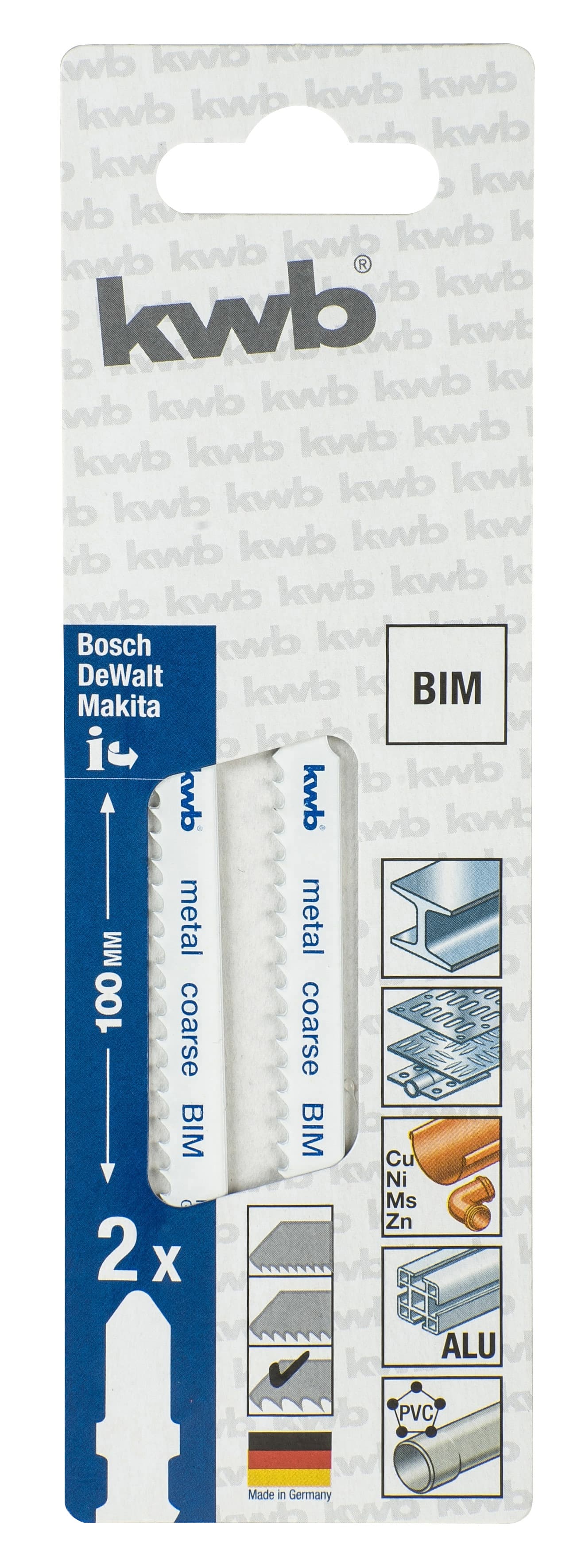  KWB 49621323 list za ubodnu testeru za metal 100 mm, grubi, 2/1